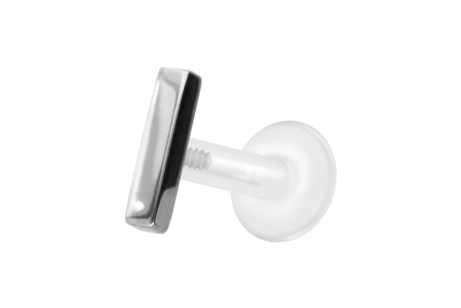 PTFE Labret Piercing mit Innengewinde + Titan-Aufsatz BALKEN